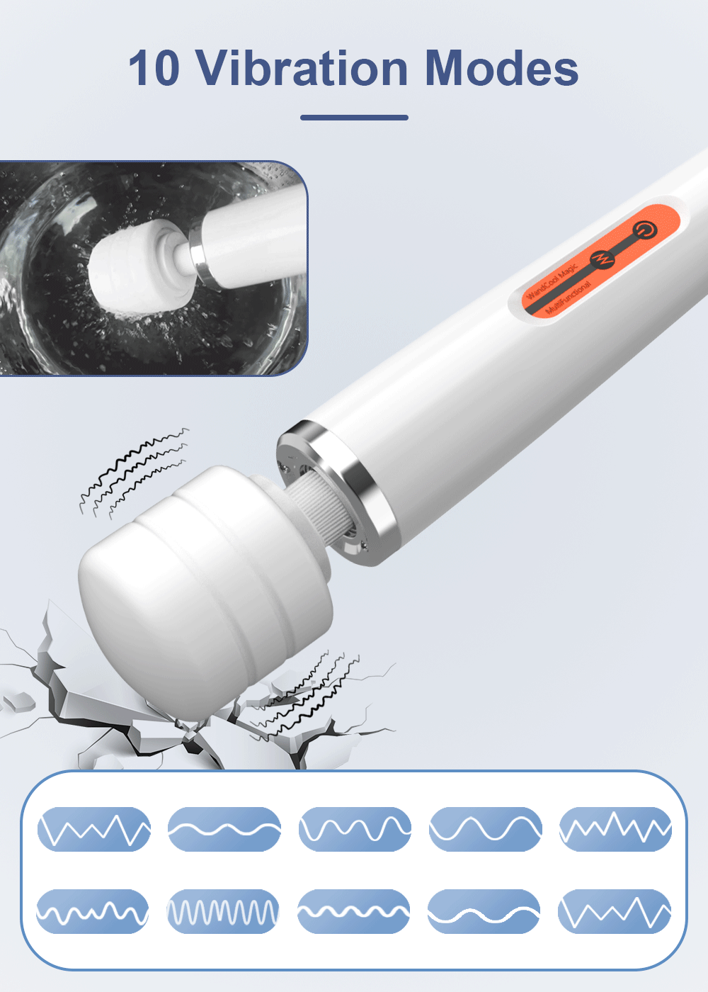 Big AV Power Wand – 20‑Mode Clit & G‑Spot Body Massager