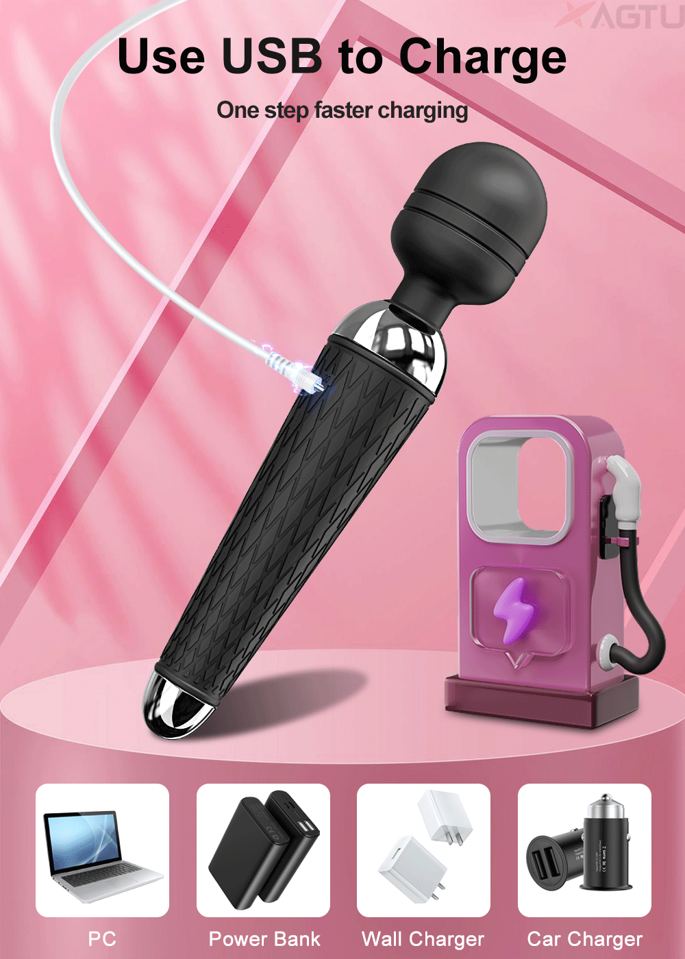 Big AV Power Wand – 20‑Mode Clit & G‑Spot Body Massager