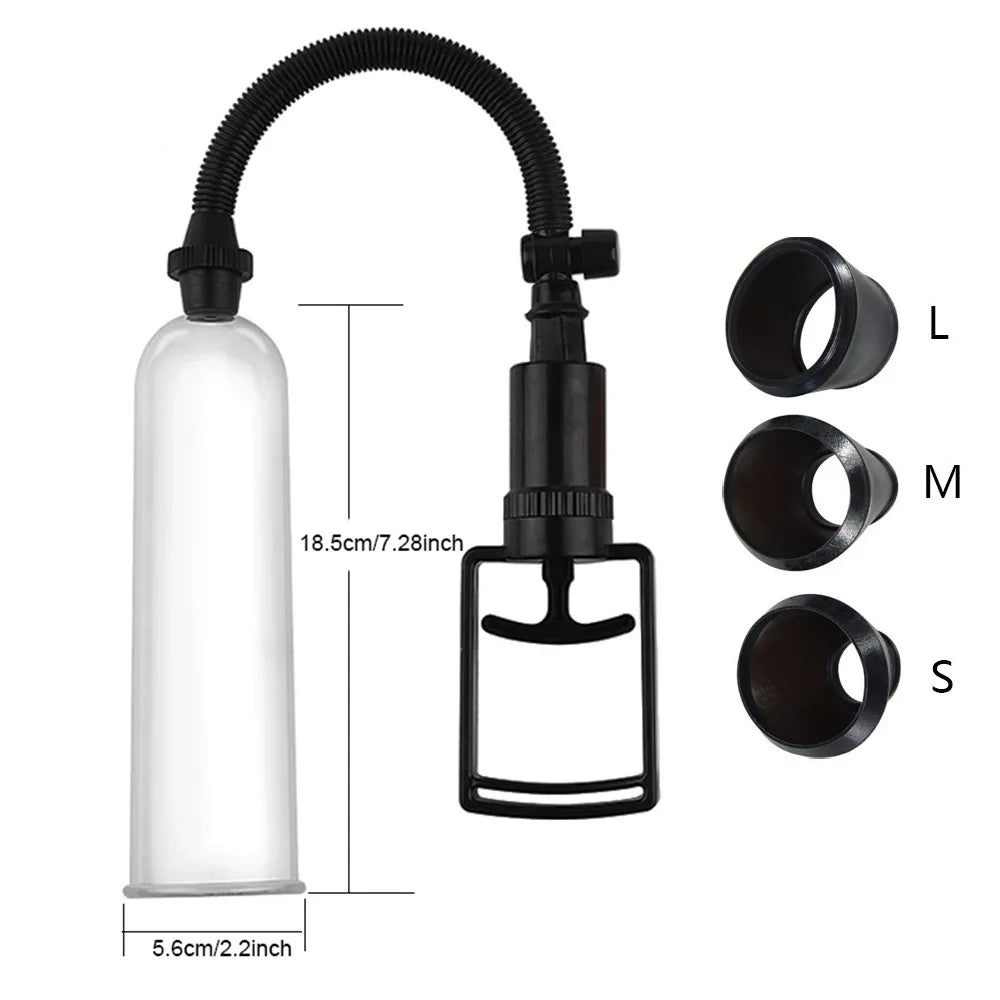 Adjustable Penis Vacuum Pump & Extender – Safe Suction Vacuum Ring Kit