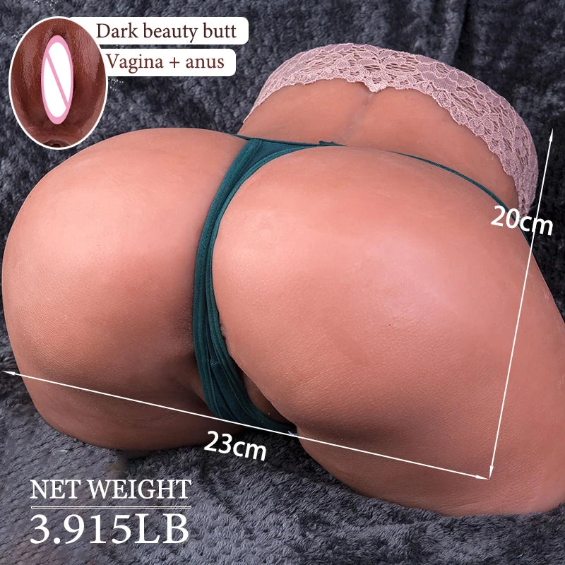 Realistic 3D Double-Channel Male Masturbator – Vagina & Anal Big Ass Sex Doll