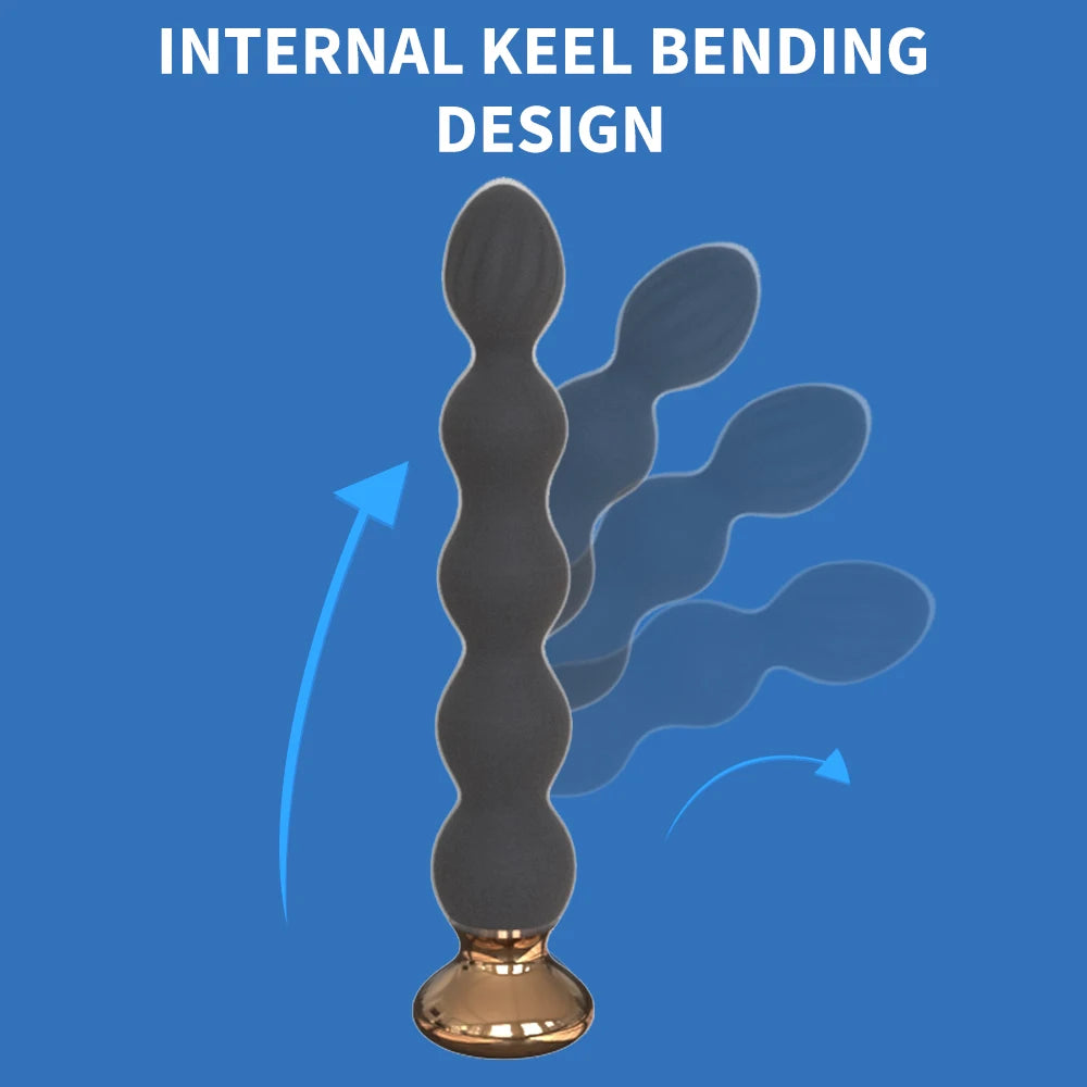 10‑Speed Remote Anal Beads & Prostate Vibrator – Wireless USB‑Rechargeable Butt Plug