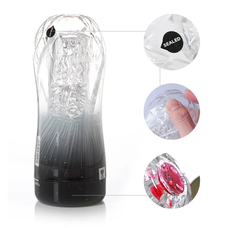 Transparent Vacuum Endurance Cup – Compact Male Stamina Trainer