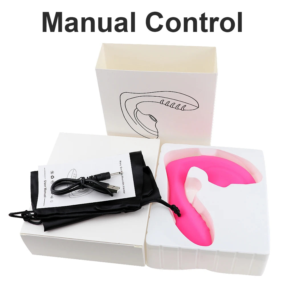 Bluetooth 20‑Mode Suction Vibrator – Wearable App-Controlled Clit & G‑Spot Sucker