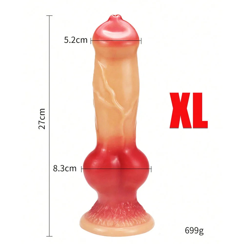 Giant Dog‑Knot Fantasy Dildo – Realistic Knot & Suction Cup Plug