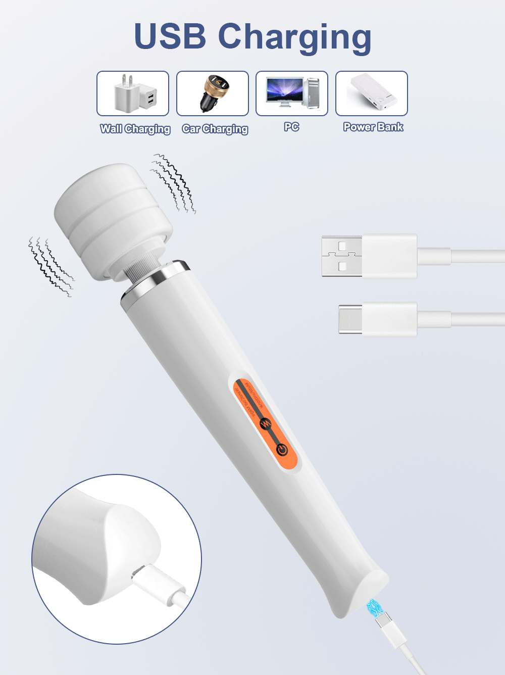 Big AV Power Wand – 20‑Mode Clit & G‑Spot Body Massager