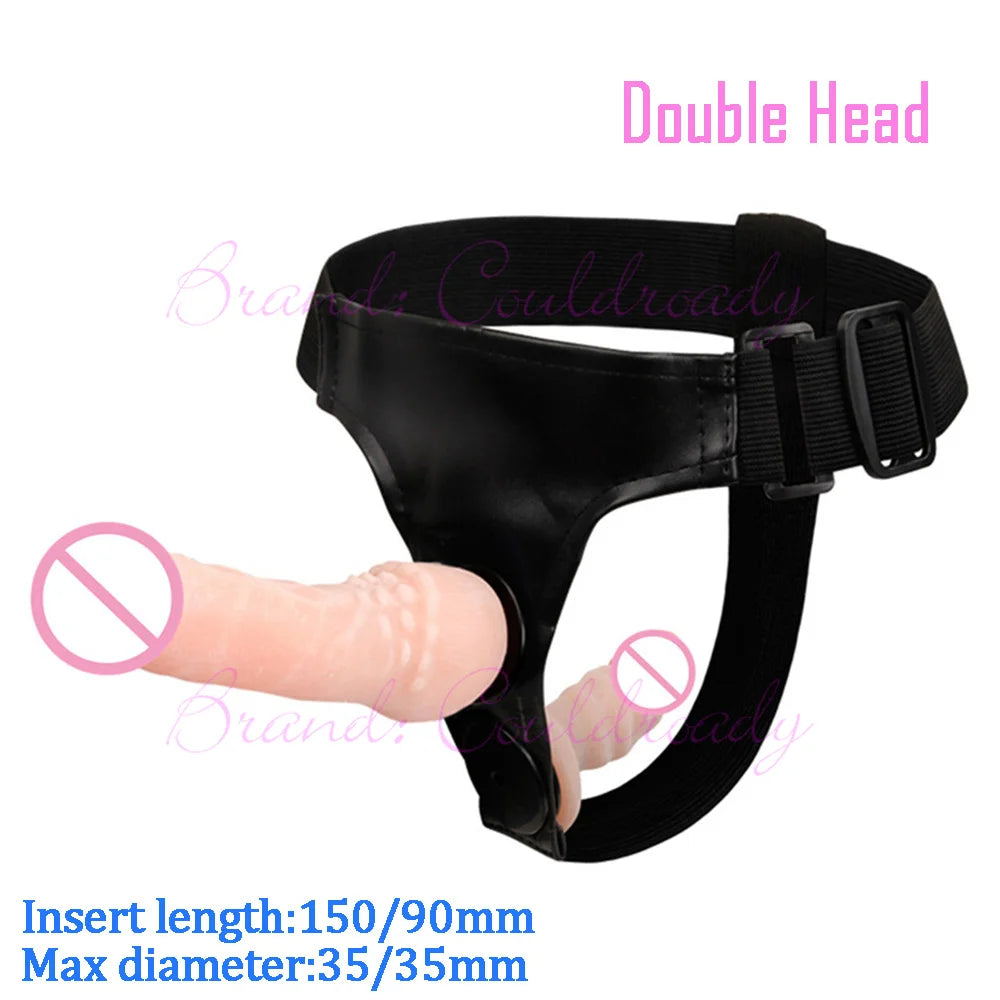 Dual‑Ended Strap‑On Harness with Double Dildo – Ultra‑Elastic Belt & Soft Dildos