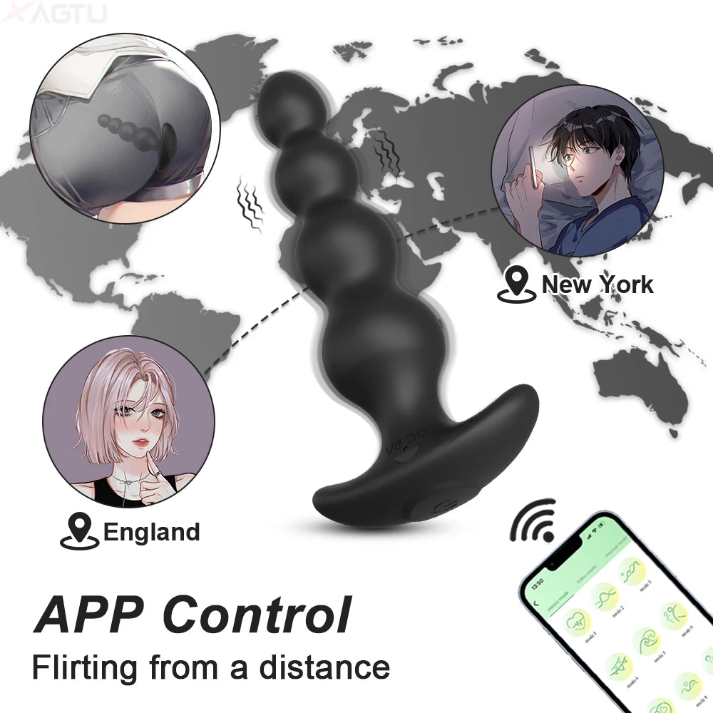 Pulse & Play App‑Control Prostate & Anal Vibrator – Wireless Bluetooth Butt Plug