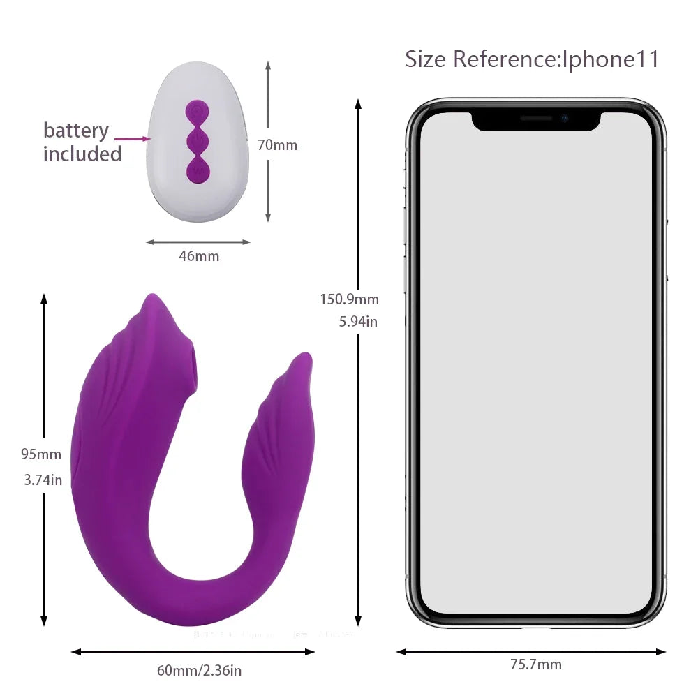 10-Mode Wearable Vibe – G-Spot & Clit Sucker with Remote Control