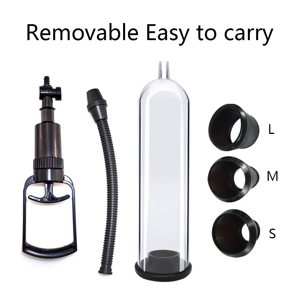 Adjustable Penis Vacuum Pump & Extender – Safe Suction Vacuum Ring Kit