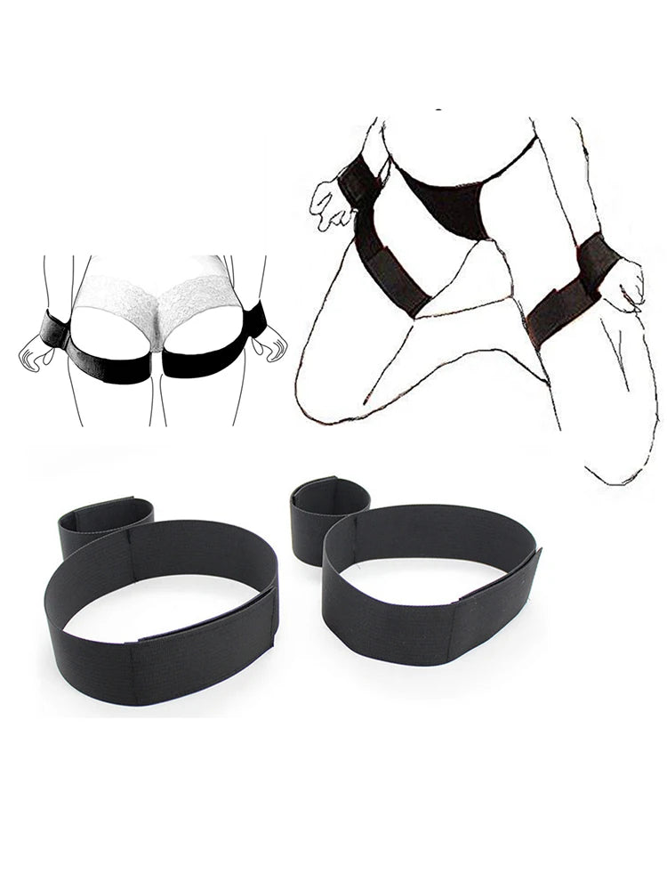 Complete Bondage Kit – Collar, Cuffs, Rope, Blindfold & Whip Set