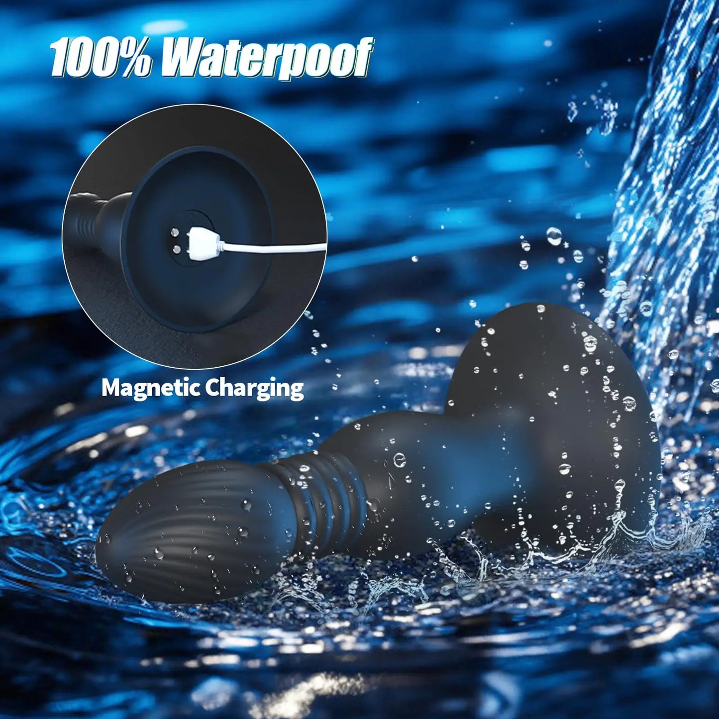 Heseks Remote-Control Suction & Thrust Prostate Massager – Wireless Butt Plug for Couples Play