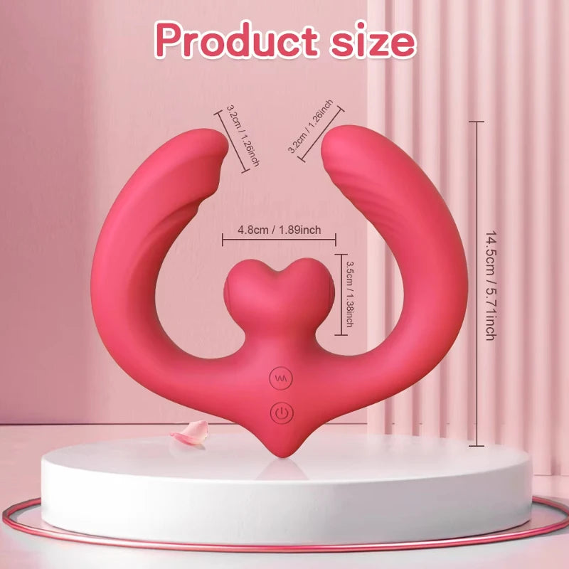 G-Spot Double-Ended Strapless Strap-On Vibrator – 7 Vibration Modes for Women & Couples