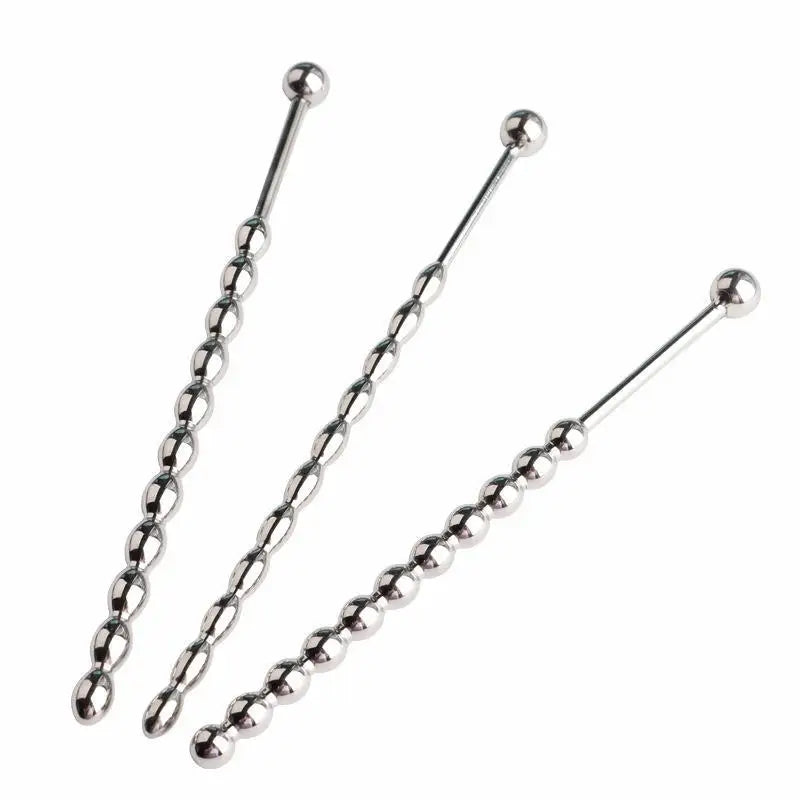 Stainless Steel Urethral Bead Plug Set – 6 mm & 8 mm Electro Shock Sounding Rod