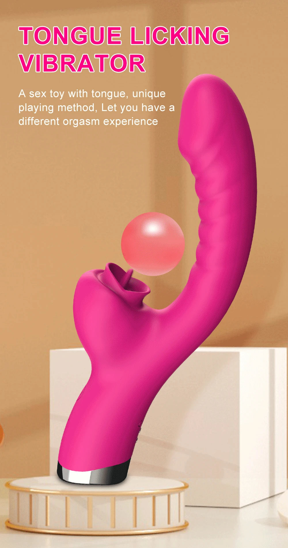 Tongue‑Licking 2‑in‑1 Vibrator – 20‑Speed Clit & G‑Spot Licker