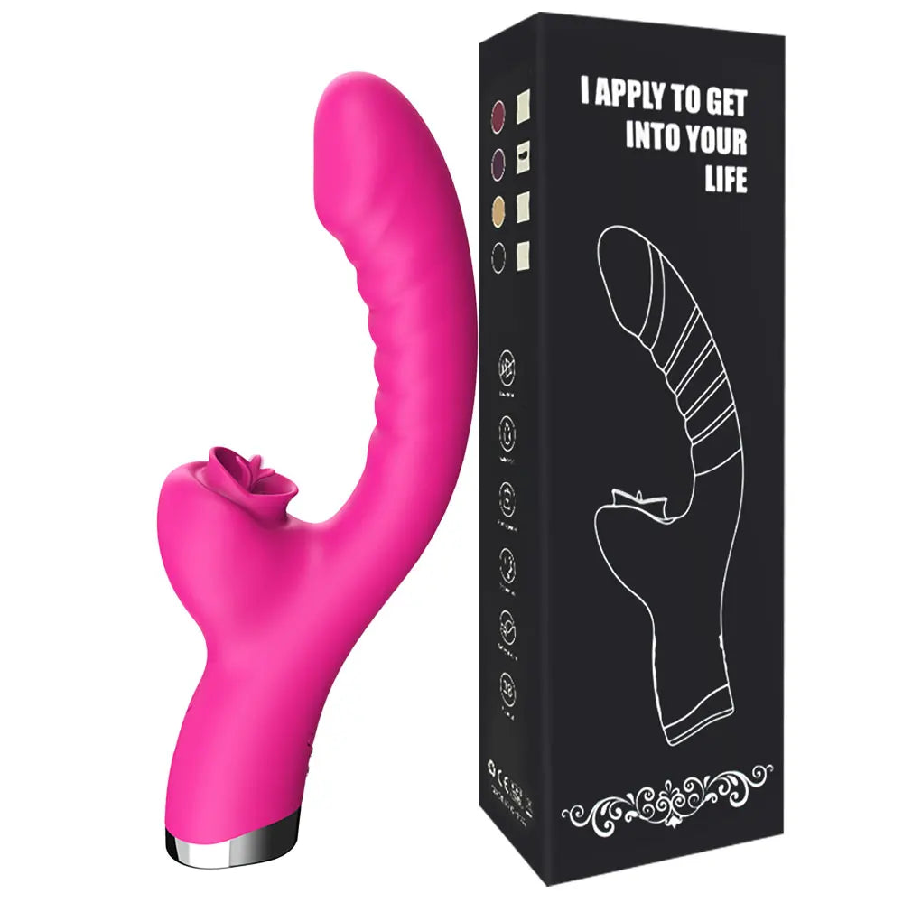 Tongue‑Licking 2‑in‑1 Vibrator – 20‑Speed Clit & G‑Spot Licker