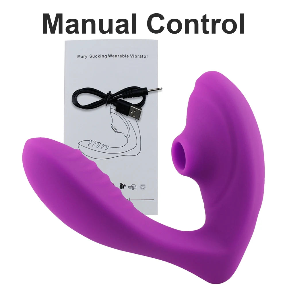 Bluetooth 20‑Mode Suction Vibrator – Wearable App-Controlled Clit & G‑Spot Sucker