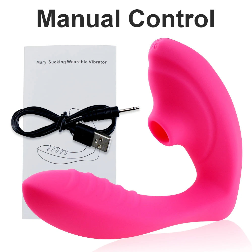 Bluetooth 20‑Mode Suction Vibrator – Wearable App-Controlled Clit & G‑Spot Sucker