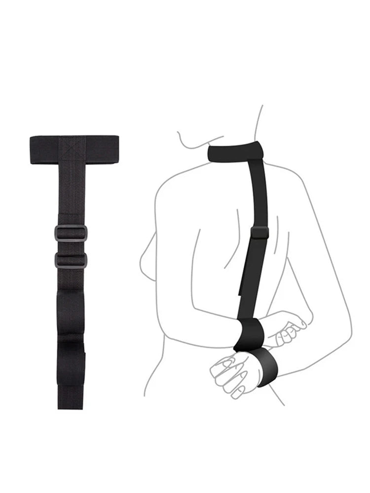 Complete Bondage Kit – Collar, Cuffs, Rope, Blindfold & Whip Set