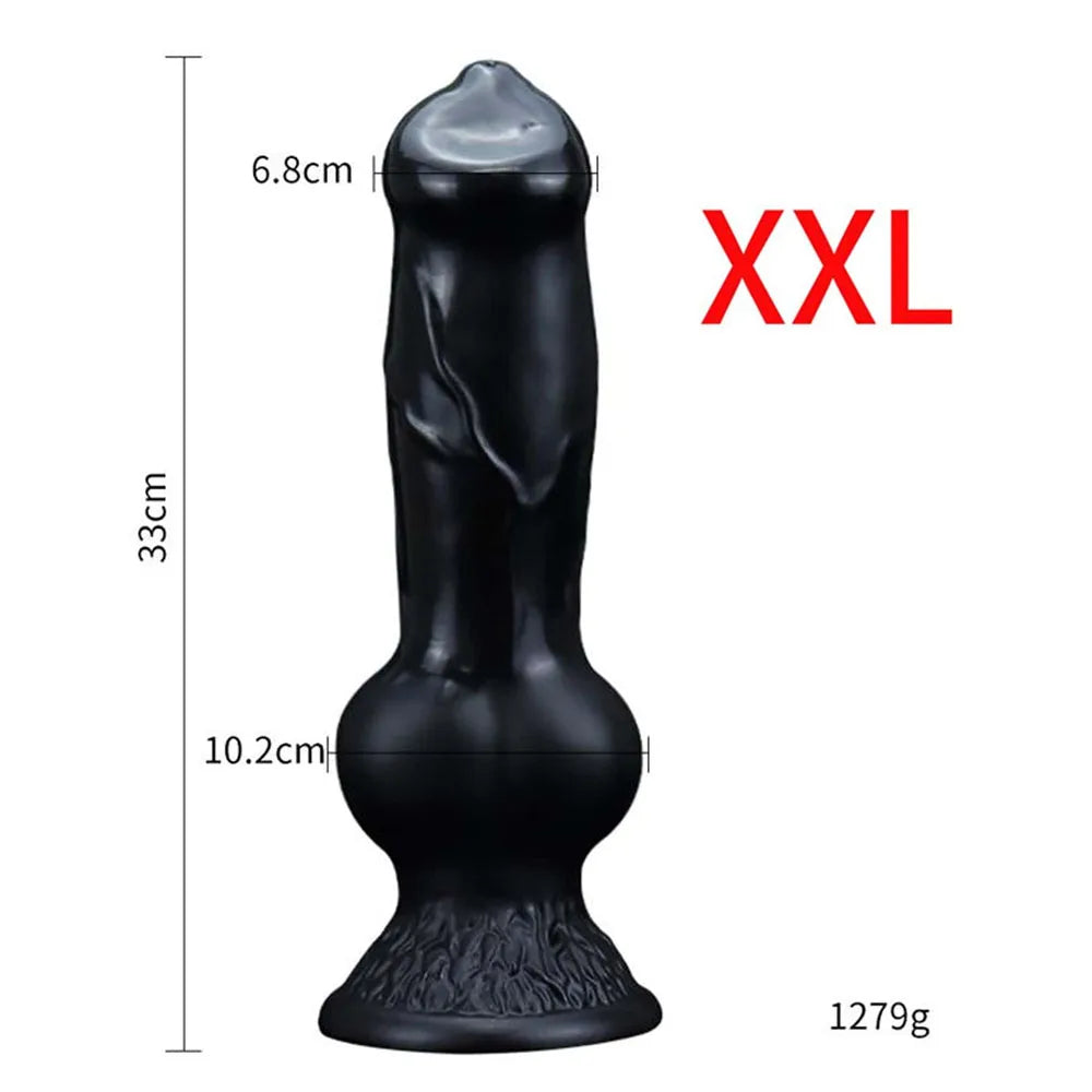 Giant Dog‑Knot Fantasy Dildo – Realistic Knot & Suction Cup Plug