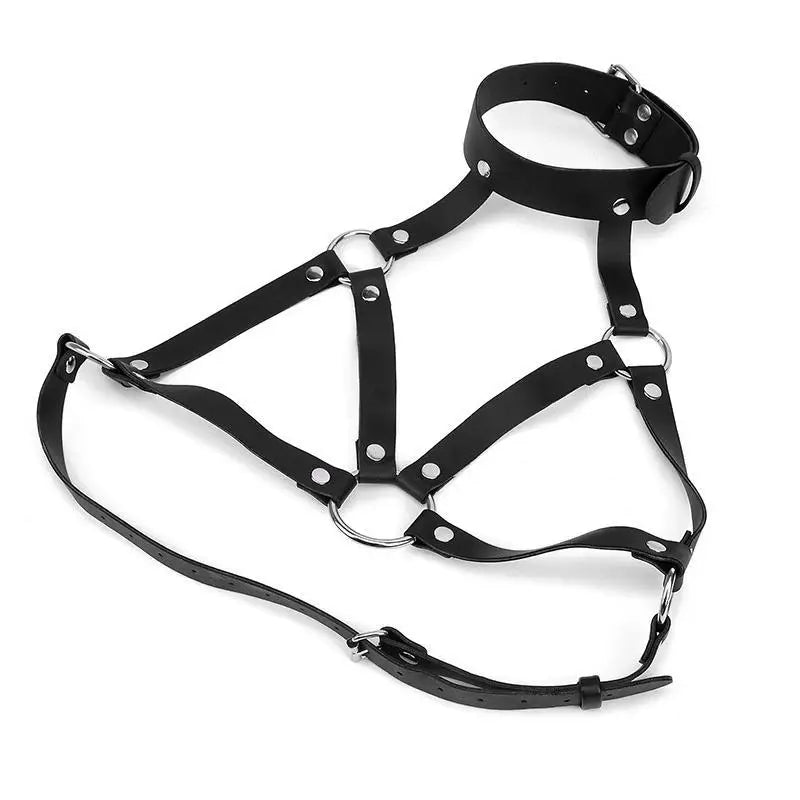 Strappy Gothic Harness Belt – Adjustable Chest & Waist Bondage Lingerie