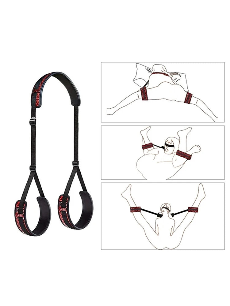 Complete Bondage Kit – Collar, Cuffs, Rope, Blindfold & Whip Set