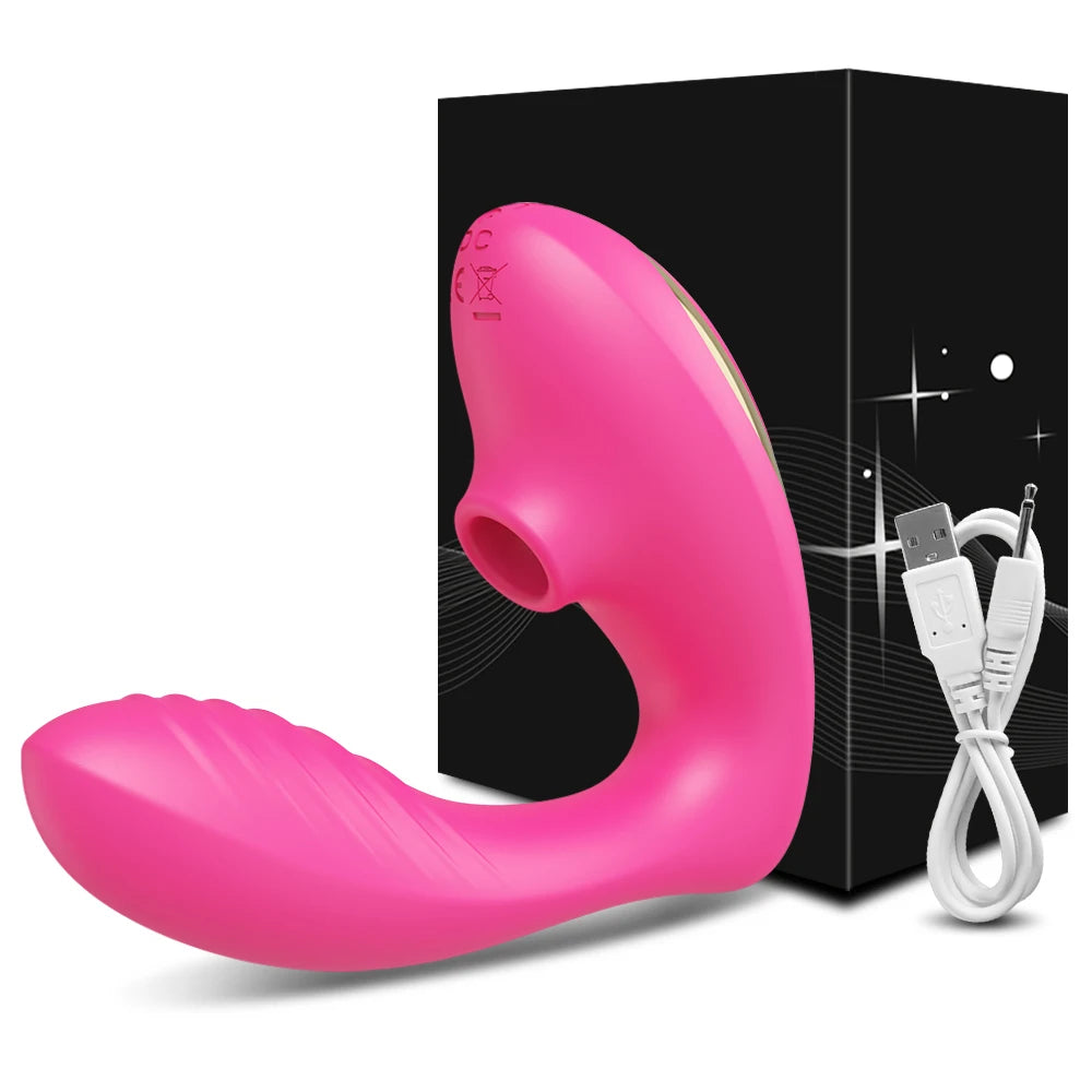 Air-Suction Vibrator – Clit & Nipple Vacuum Stimulator with Vagina Suck