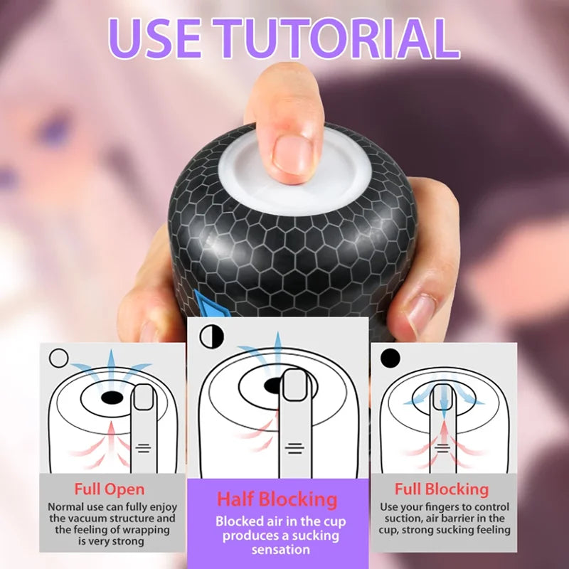 Wave Suction Masturbation Cup – Realistic Blowjob & Pocket Pussy Massager