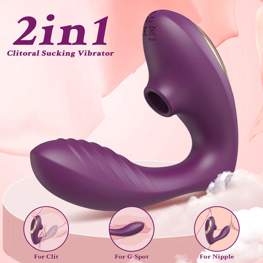 Air-Suction Vibrator – Clit & Nipple Vacuum Stimulator with Vagina Suck