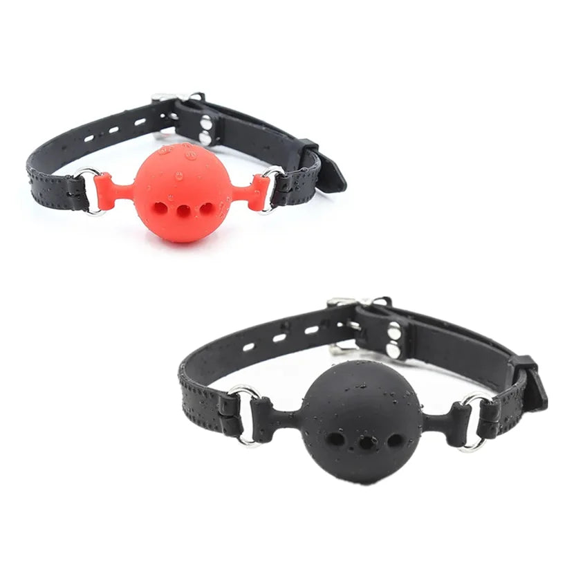 3‑Size Silicone Open‑Mouth Ball Gag – Adjustable Bondage Gag Set