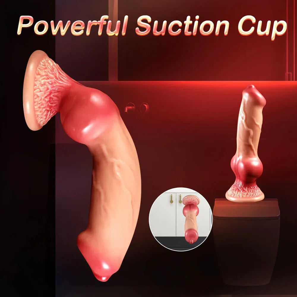 Giant Dog‑Knot Fantasy Dildo – Realistic Knot & Suction Cup Plug