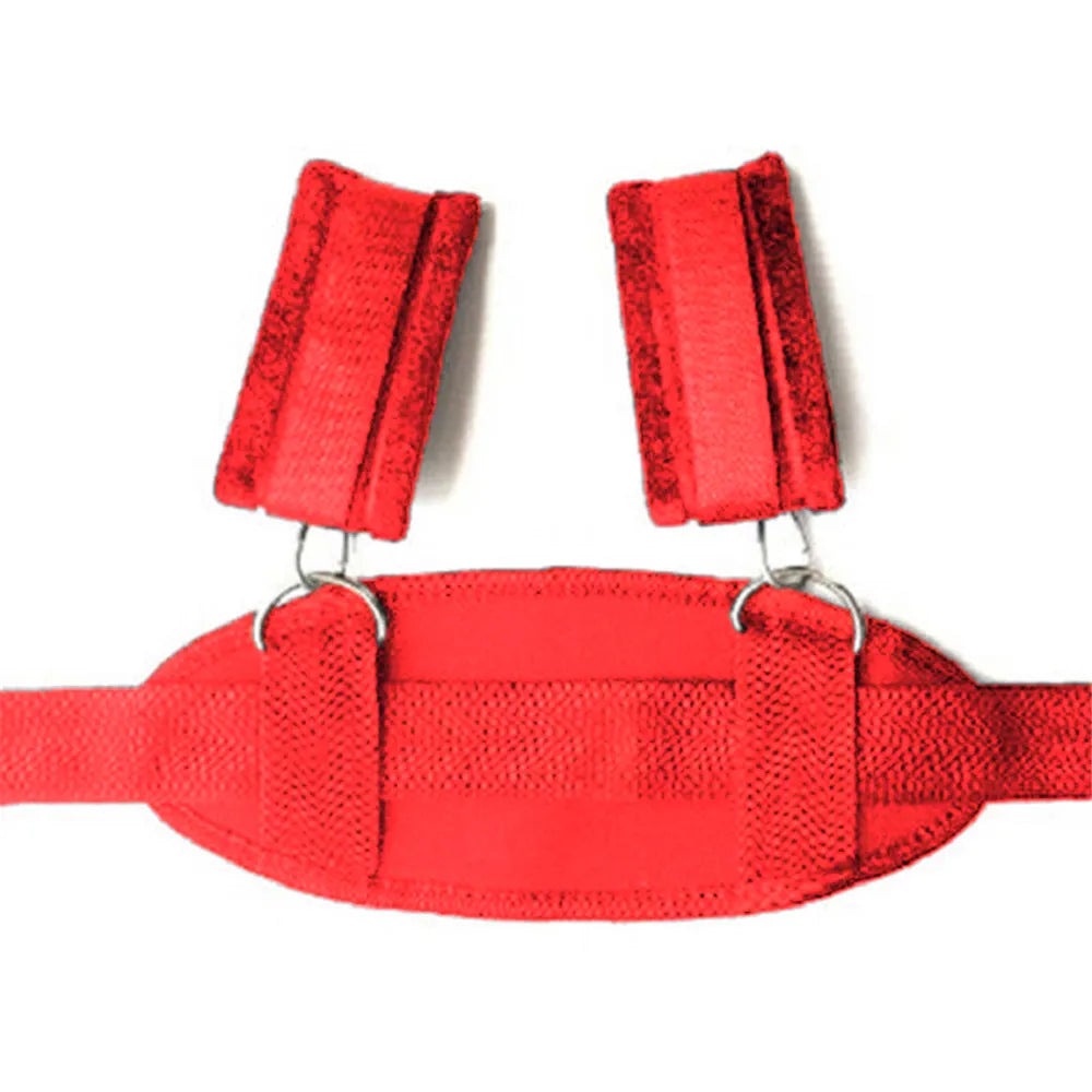 Leather Handcuffs & Ankle Cuffs Restraint Set – Adjustable Bondage Kit