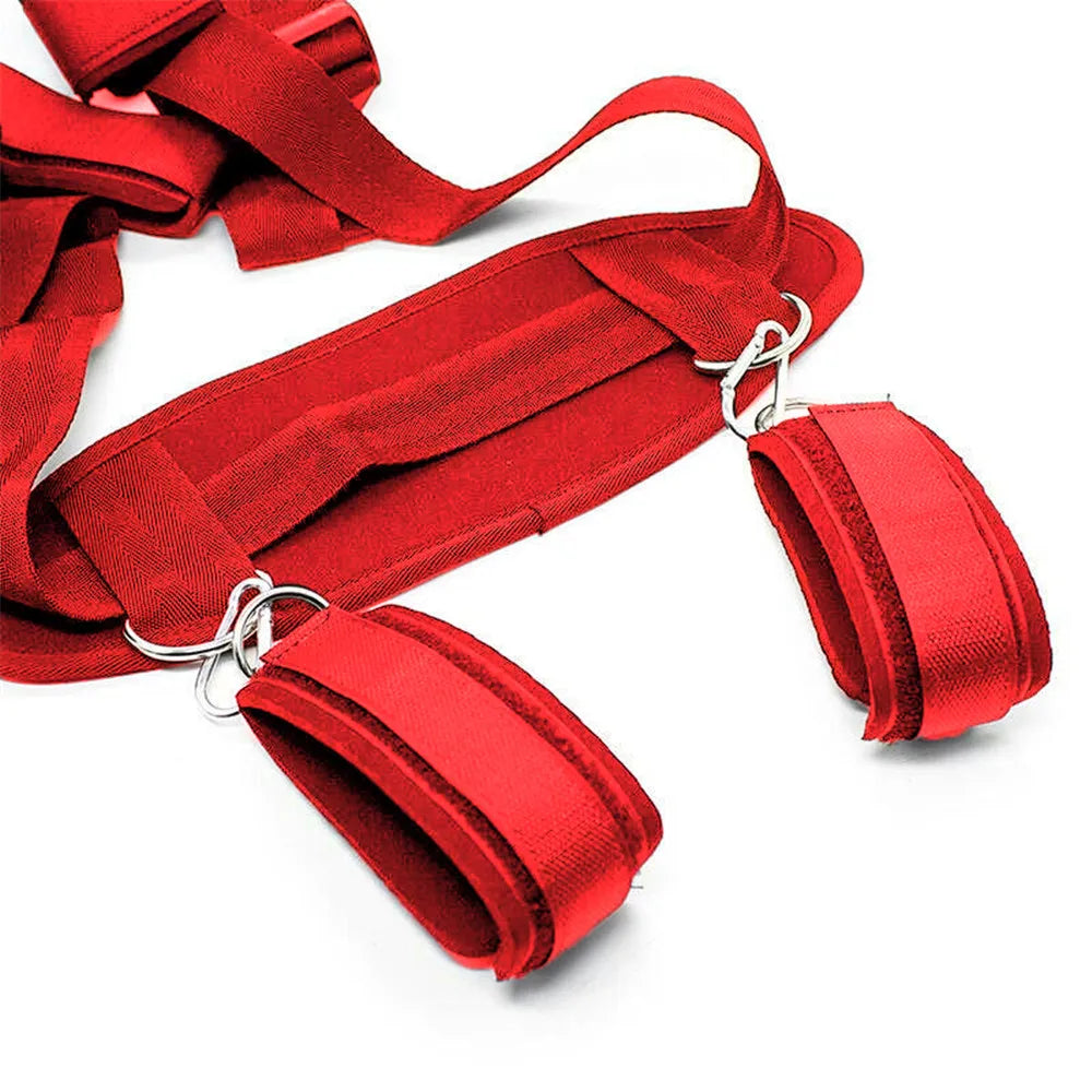 Leather Handcuffs & Ankle Cuffs Restraint Set – Adjustable Bondage Kit
