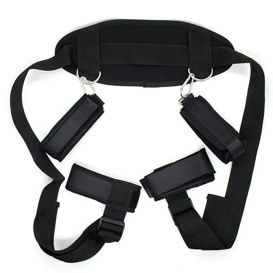 Leather Handcuffs & Ankle Cuffs Restraint Set – Adjustable Bondage Kit