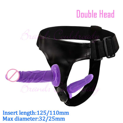 Dual‑Ended Strap‑On Harness with Double Dildo – Ultra‑Elastic Belt & Soft Dildos