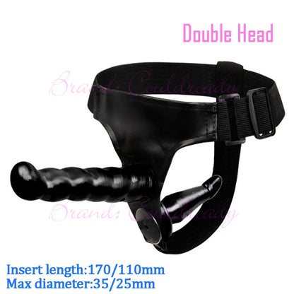 Dual‑Ended Strap‑On Harness with Double Dildo – Ultra‑Elastic Belt & Soft Dildos