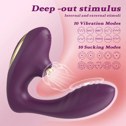 Air-Suction Vibrator – Clit & Nipple Vacuum Stimulator with Vagina Suck