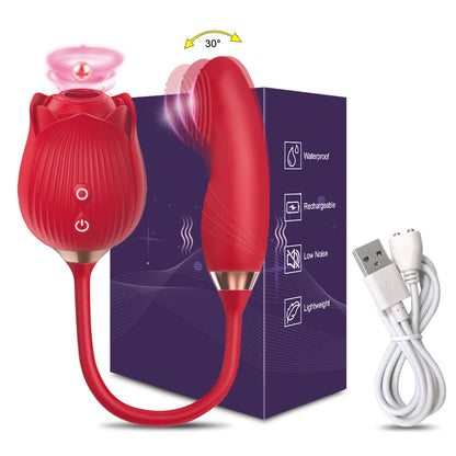 Pulse & Play Clit-Sucker Wiggle Vibrator – Suction + Finger-Style G‑Spot Tease