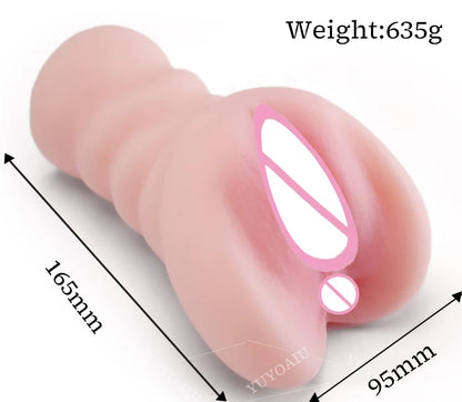 Realistic Dual-Port Pocket Pussy – Vagina & Anal 3D Masturbator