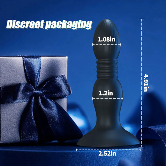 Heseks Remote-Control Suction & Thrust Prostate Massager – Wireless Butt Plug for Couples Play