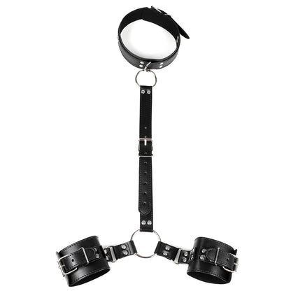 Neck‑to‑Wrist Restraint Kit – Adjustable Bondage Collar & Arm Restraints