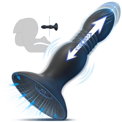 Heseks Remote-Control Suction & Thrust Prostate Massager – Wireless Butt Plug for Couples Play