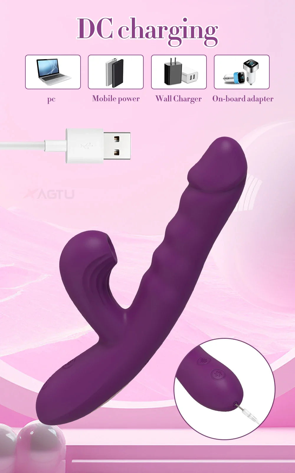 Thrust & Suck Power Vibrator – Dual Action Clit & G‑Spot Thrill Machine