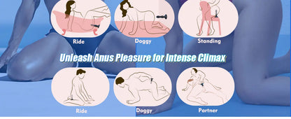 Heseks Remote-Control Suction & Thrust Prostate Massager – Wireless Butt Plug for Couples Play