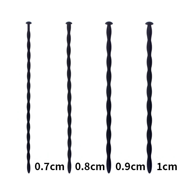 Soft Silicone Urethral Dilator – 8-Size Horse‑Eye Penis & Urethra Plug Set