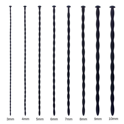 Soft Silicone Urethral Dilator – 8-Size Horse‑Eye Penis & Urethra Plug Set