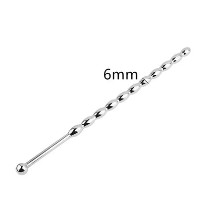 Stainless Steel Urethral Bead Plug Set – 6 mm & 8 mm Electro Shock Sounding Rod