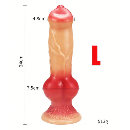 Giant Dog‑Knot Fantasy Dildo – Realistic Knot & Suction Cup Plug