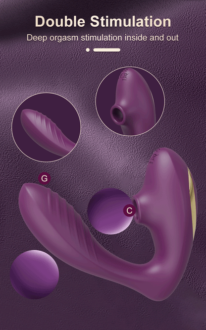 Air-Suction Vibrator – Clit & Nipple Vacuum Stimulator with Vagina Suck