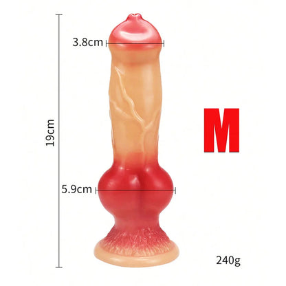 Giant Dog‑Knot Fantasy Dildo – Realistic Knot & Suction Cup Plug