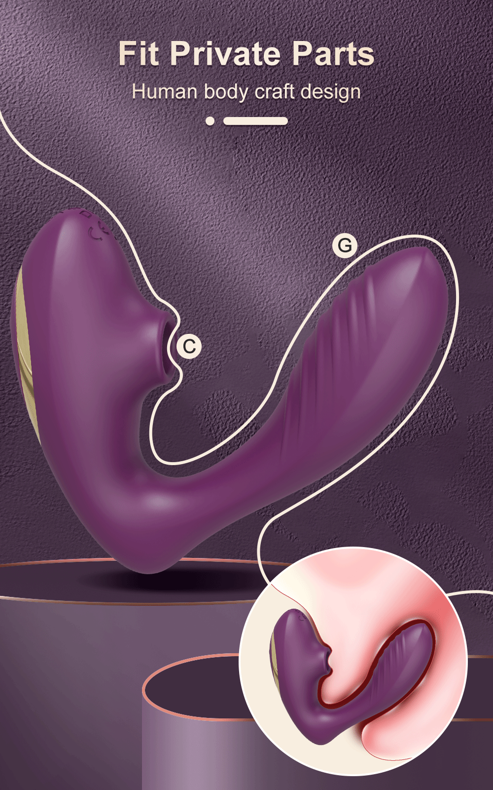 Air-Suction Vibrator – Clit & Nipple Vacuum Stimulator with Vagina Suck
